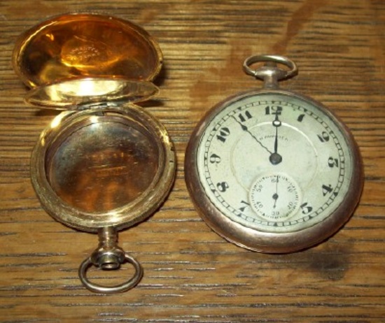 Vintage Hampden Pocket Watch 15 Jewels and Jefferson Watch Case