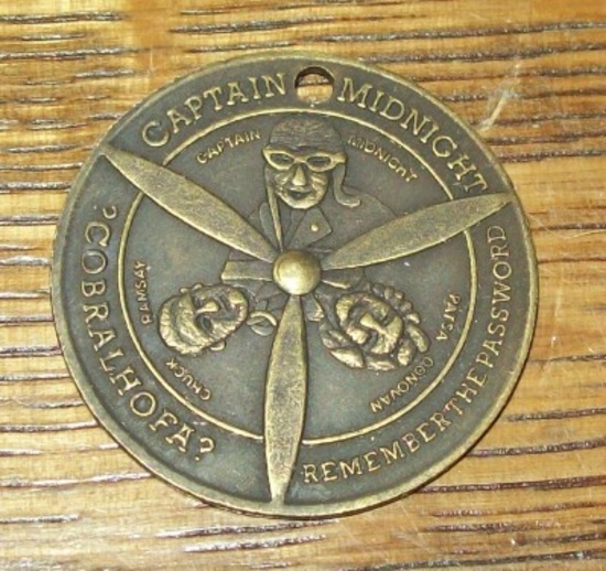 Skelly Captain Midnight Spinner Medal of Membership