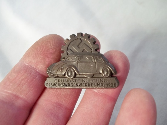 1938 Volkswagen Nazi Germany Car Plant Opening Pin