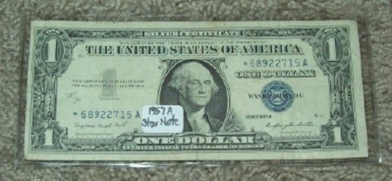 1957-A $1 Silver Certificate Star Replacement Note Currency