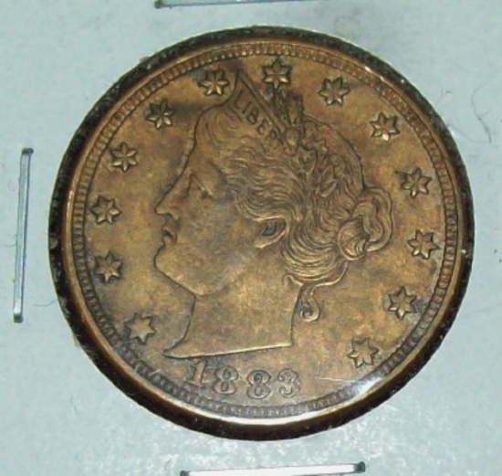 1883 No Cents Rackateer Liberty Head V-Nickel