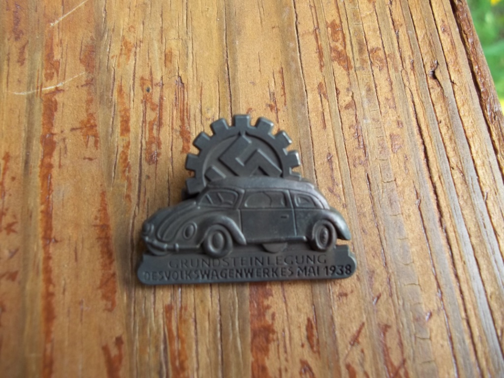 1938 Volkswagen Nazi Germany Car Plant Opening Pin | Firearms & Military  Artifacts Military Artifacts WWI & WWII Collectibles | Online Auctions |  Proxibid
