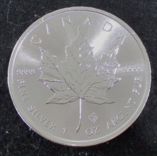 2019 Canada Maple Leaf 1 Oz. .9999 Fine Silver $5 Coin BU