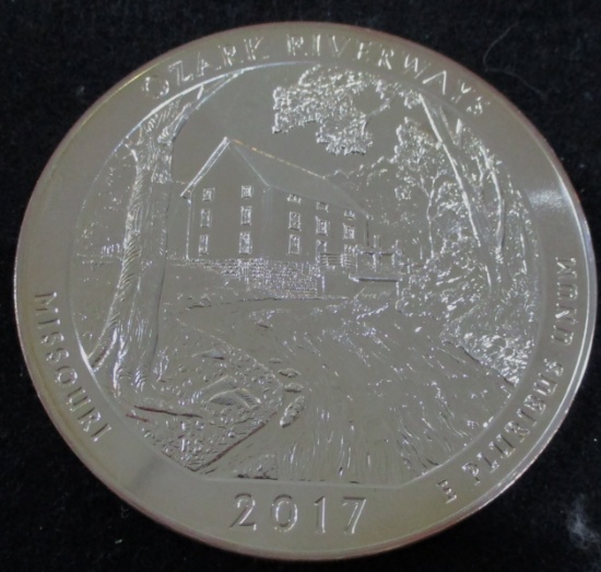 2017 Ozark Riverways Missouri 5 Oz. .999 Fine Silver Coin