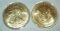2002 American Silver Eagle Gold Gilded Silver Dollar Coin 1 troy oz. .999 Fine Silver