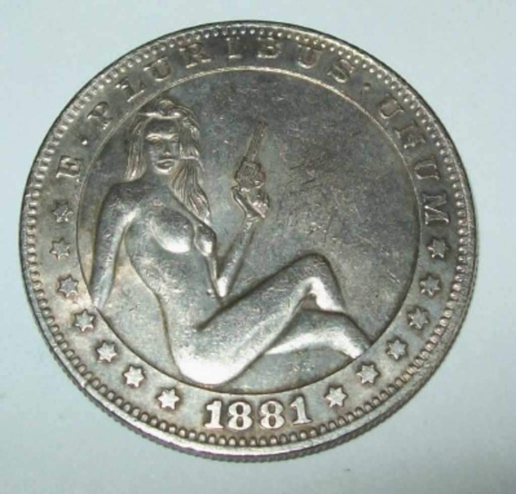 KaiKBax Tasche Bestes Geschenk für Ehemann/Paar goodService DDTing 1881 geschnitzte lustige Hobo-Münze Morgan Dollars Münze liegend Mädchen Nickel-Münze US alte Münzen