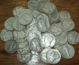 Roll of 50 Silver Mercury Dimes Mixed Dates  $5 Face Value 90% Silver