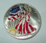 1999 American Silver Eagle Colorized 1 troy oz. .999 Fine Silver Dollar Coin
