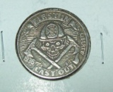 1936-S Buffalo Hobo Nickel Fantasy Coin Fireman First In Last Out Skull