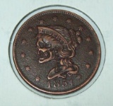 1851 Hobo Half Cent Fantasy Coin Skeleton