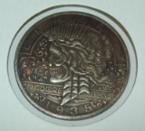 1935 Peace Hobo Dollar Fantasy Coin Skull