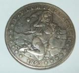 1893-S Morgan Hobo Dollar Fantasy Coin Busty Christmas Girl