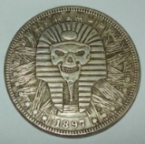 1897 Morgan Hobo Dollar Fantasy Coin King Tut Skull