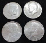 Lot of 4 1968-D 40% Silver BU Kennedy Half Dollars