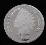 2018 Indian Head 1 troy Oz. .999 Fine Silver Round