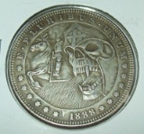 1895-O Morgan Hobo Dollar Fantasy Coin Trump Kim Jong Un South Korea