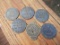 6 Brass Cat House Brothel Tokens Coins Slug Yuma, San Francisco Etc.