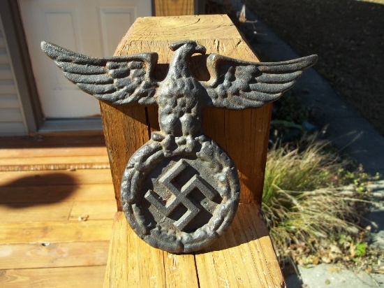 Cast Iron Heavy Nazi Germany Eagle Wall Plaque Sign