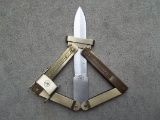 Brass German Nazi Paratrooper Folding Knife