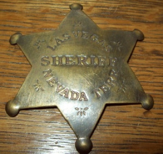 Las Vegas Sheriff Nevada Territory Brass Badge