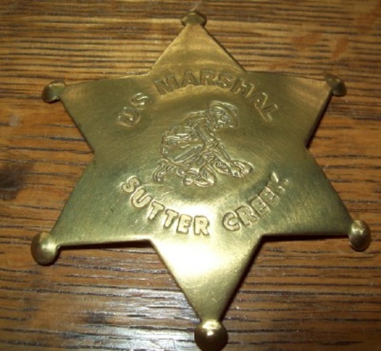 U.S. Marshal Sutter Creek Brass Badge