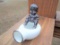 Porcelian Occupied Japan Black Americana Boy On A Chamber Pot