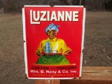 Porcelain Sign Luzianne Coffee And Chicory New Orleans And Baltimore Aunt Jemima Black Americana