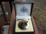 Masonic Pocket Watch In Gift Box Working & Running
