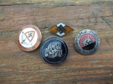 4 Nazi German SS Swastika Buttons Pins Military Uniform Decorations