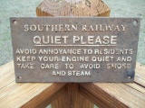 Old Cast Iron Southern Railway Quiet Please Sign Plaque Keep Engine Quiet And Avoid Smoke And Steam