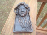 Tiffany Black Americana Bronze Inkwell Johnny Griffin Black Boy With Hat Ink Well With Insert