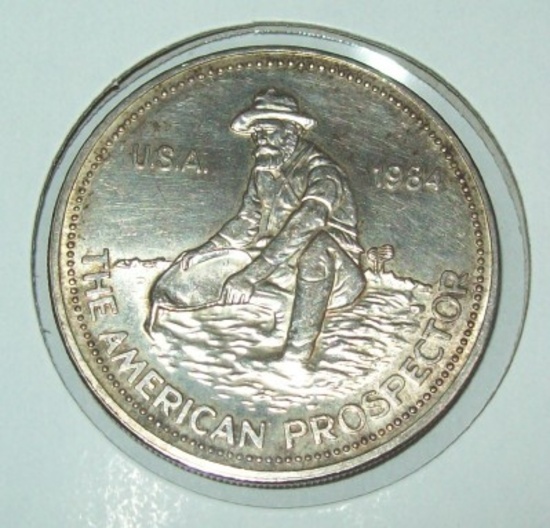 1984 Engelhard American Prospector 1 Troy Oz. .999 Fine Silver Round