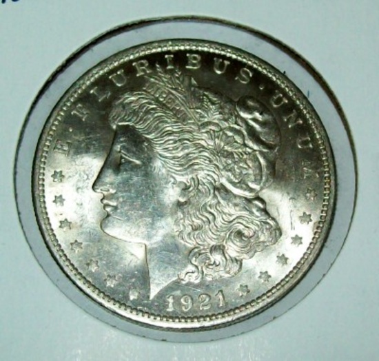 1921 BU Uncirculated Morgan Silver Dollar Coin