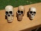 Set Of 3 Cast Iron Skull Desk Paperweight Decor 3 Sizes Large Medium And Small Skeleton Skull Heads