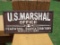 Cast Iron U.S. Marshal Office Deadwod Dakota Territory March 27 1861 Sign Plaque Old West Sign
