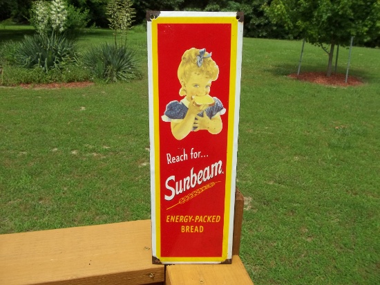 Porcelain Reach For Sunbeam Energy Packed Bread Sign Store Sign Display