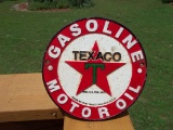 Heavy Cast Iron Texaco Gasoline Motor Oil Sign Plaque