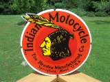 Large 16 Inch Porcelain Indian Motorcycle The Hendee Manufacturing Co Springfield Mass Motocycle
