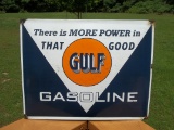 Porcelain There Is More Power In That Good Gulf Gasoline Station Sign