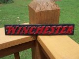 Cast Iron Winchester Guns Sign Plaque Advertising Sign