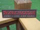 Solid Heavy Cast Iron Winchester Cartridges And Guns Sign Plaque