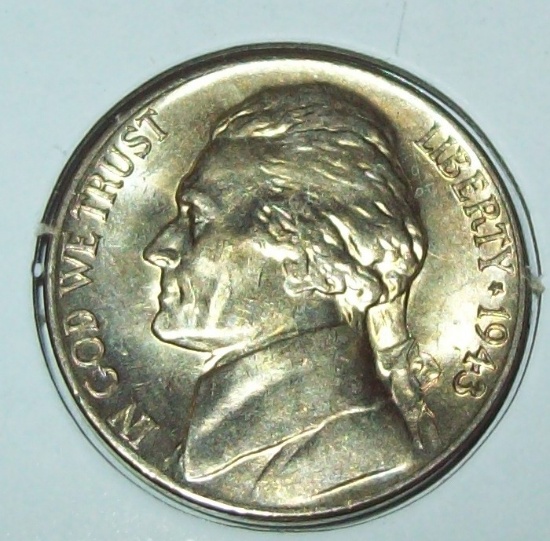 1943-D BU Uncirculated Silver Jefferson War Nickel
