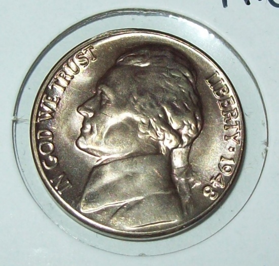 1948-D BU Uncirculated Jefferson Nickel  Coin