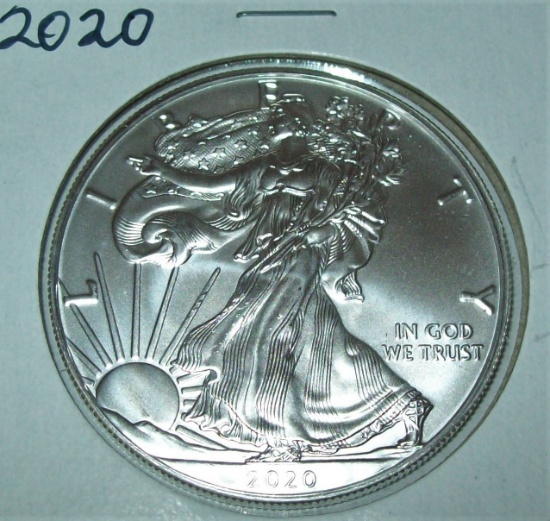 2020 American Silver Eagle 1 Troy Oz. .999 Fine Silver Dollar Coin BU