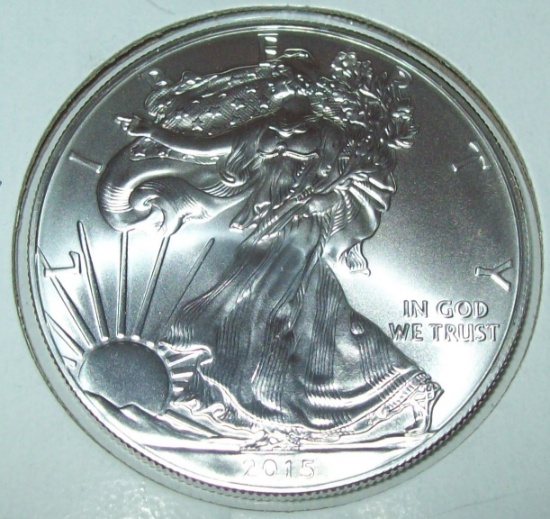 2015 American Silver Eagle 1 Troy Oz. .999 Fine Silver Dollar Coin BU