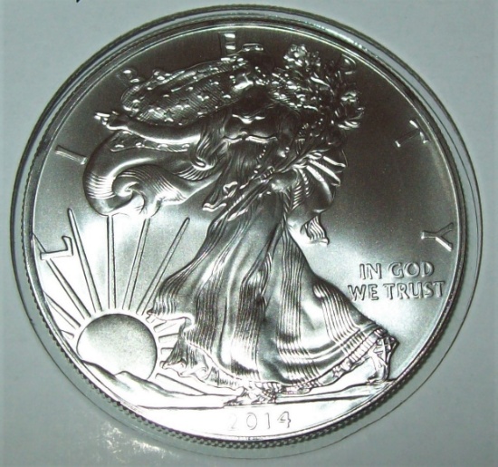 2014 American Silver Eagle 1 Troy Oz. .999 Fine Silver Dollar Coin BU