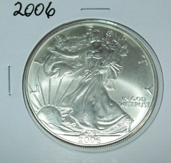 2006 American Silver Eagle 1 Troy Oz. .999 Fine Silver Dollar Coin BU