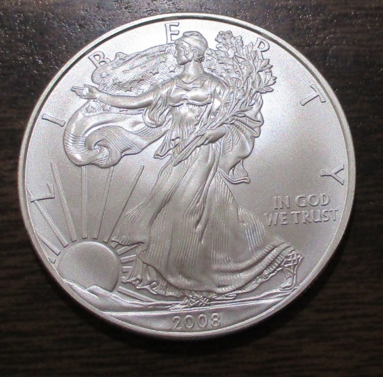 2008 American Silver Eagle 1 Troy Oz. .999 Fine Silver Dollar