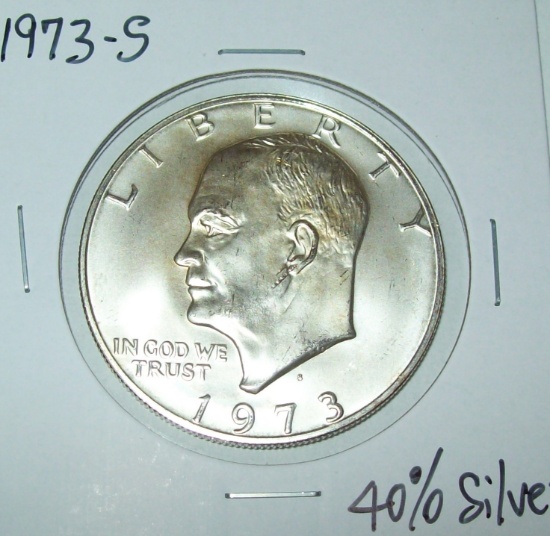 1976-S 40% Silver Eisenhower Bicentennial Dollar BU