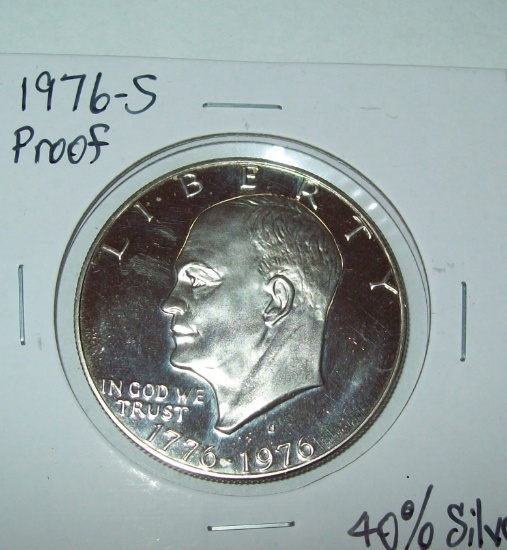 1976-S proof 40% Silver Eisenhower Silver Dollar Coin
